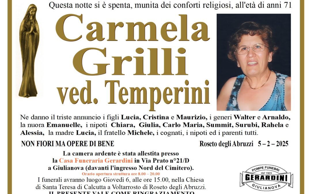 CARMELA GRILLI ved. TEMPERINI