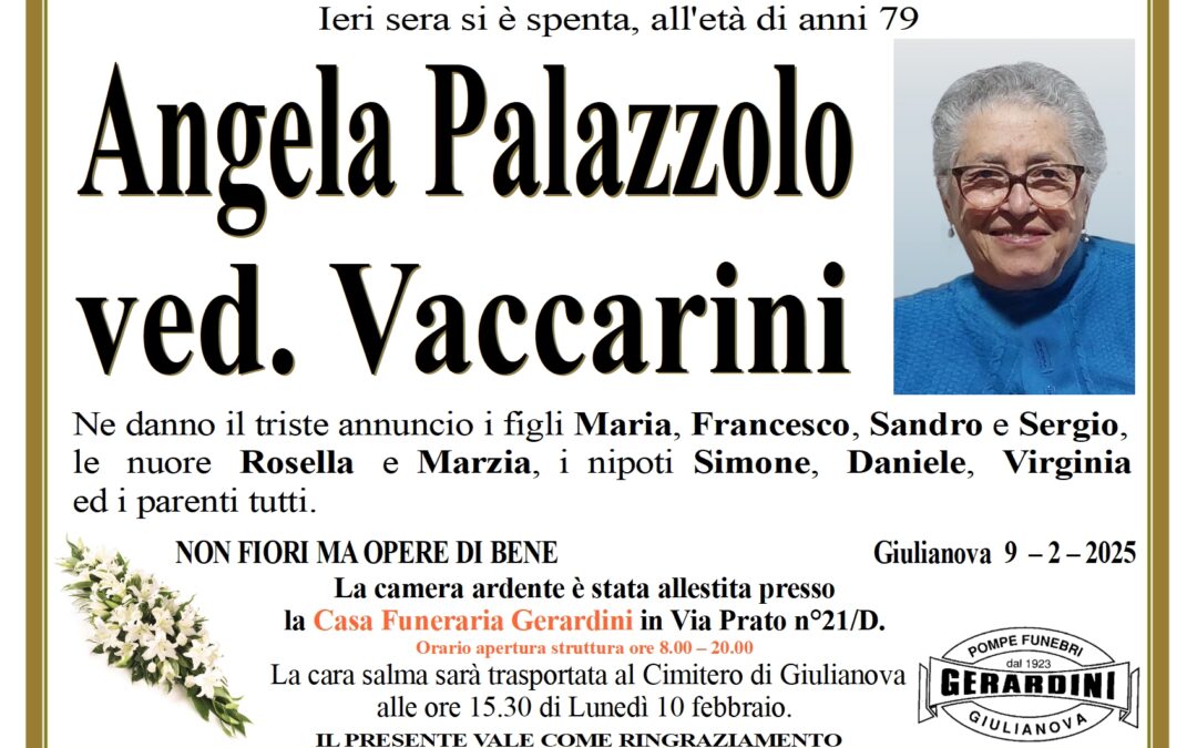 ANGELA PALAZZOLO ved. VACCARINI
