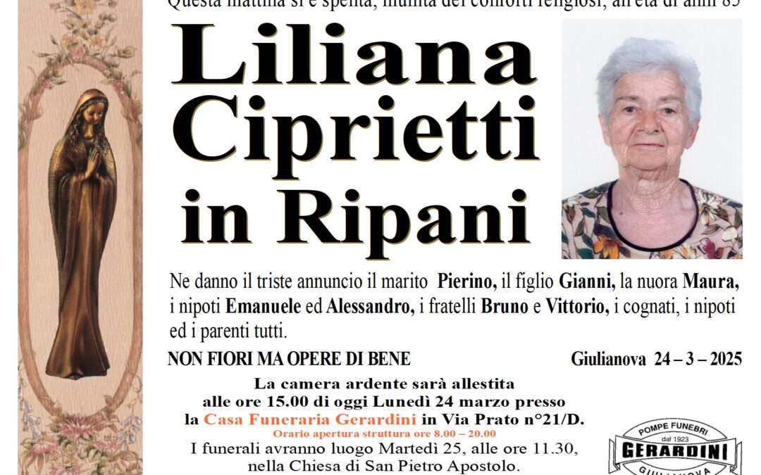 LILIANA CIPRIETTI IN RIPANI