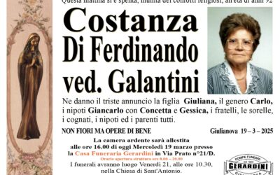 COSTANZA DI FERDINANDO VED. GALANTINI
