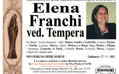 ELENA FRANCHI VED. TEMPERA