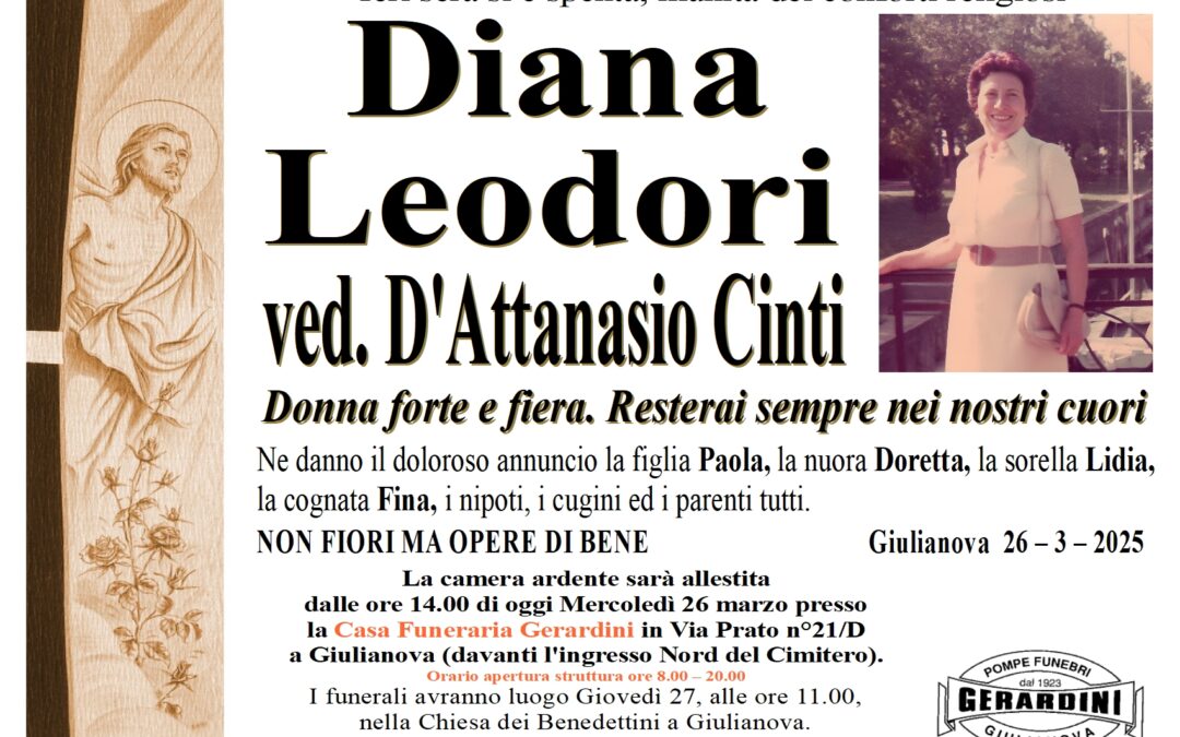 DIANA LEODORI VED. D’ATTANASIO CINTI