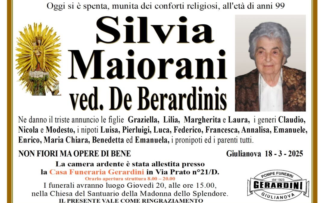 SILVIA MAIORANI VED. DE BERARDINIS