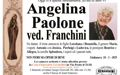 ANGELINA PAOLONE VED. FRANCHINI