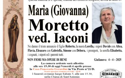 MARIA (GIOVANNA) MORETTO VED. IACONI
