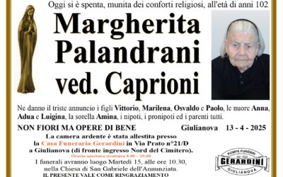 MARGHERITA PALANDRANI VED. CAPRIONI