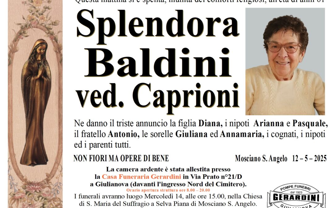 SPLENDORA BALDINI VED. CAPRIONI