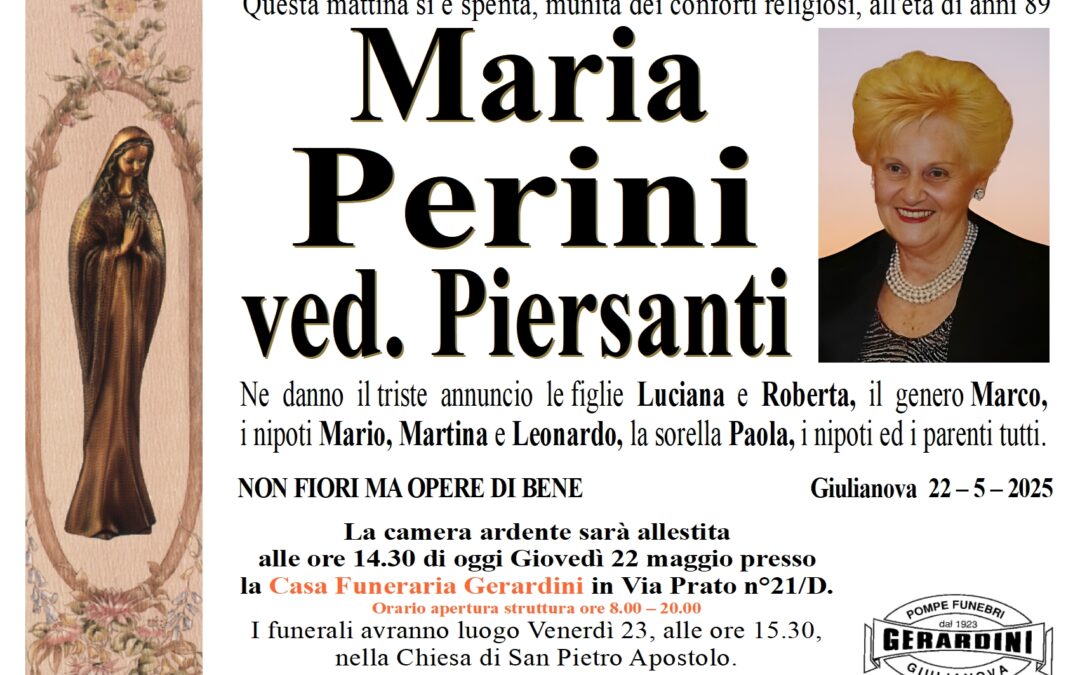 MARIA PERINI VED. PIERSANTI