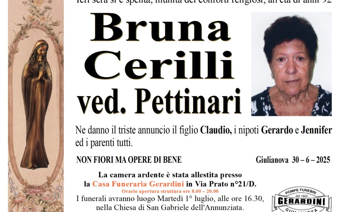 BRUNA CERILLI VED. PETTINARI