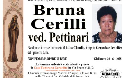 BRUNA CERILLI VED. PETTINARI