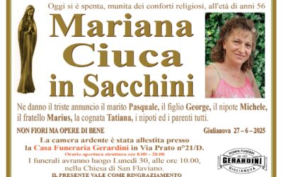 MARIANA CIUCA IN SACCHINI