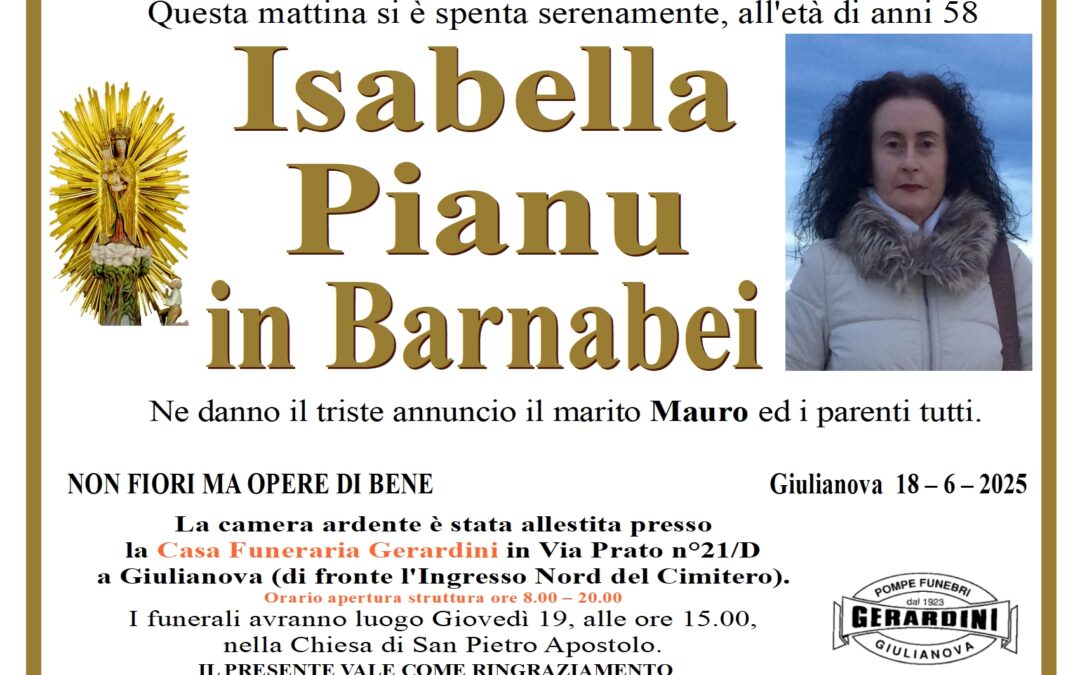 ISABELLA PIANU IN BARNABEI