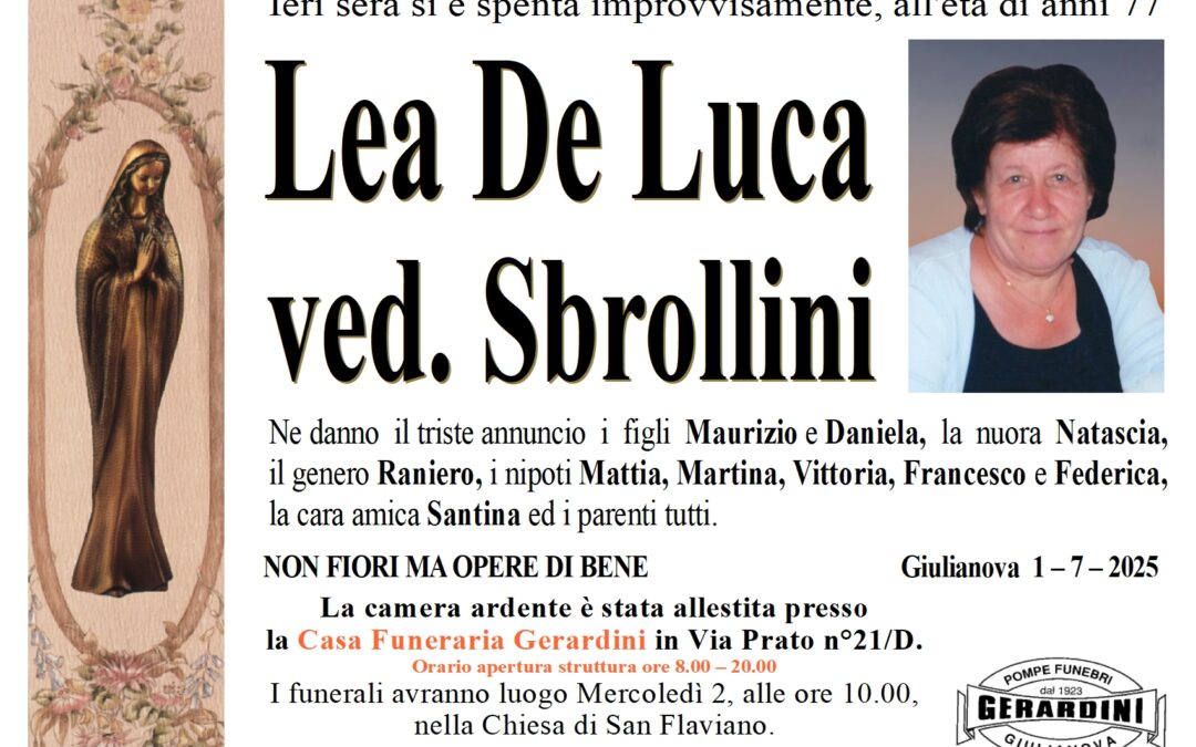 LEA DE LUCA ved. SBROLLINI
