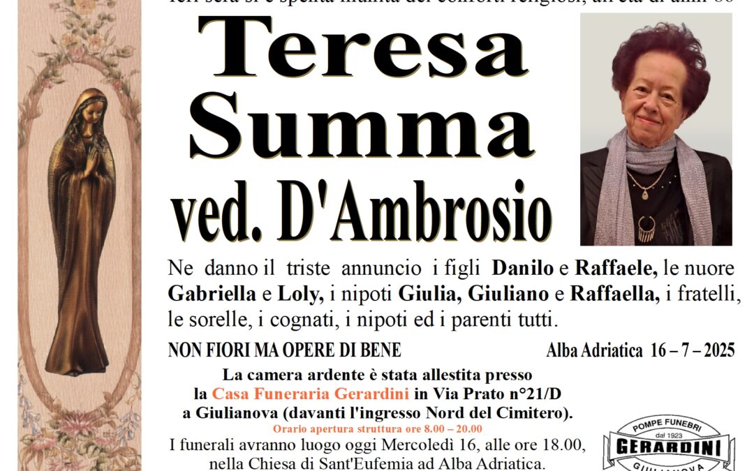 TERESA SUMMA VED. D’AMBROSIO