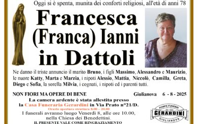 FRANCESCA (FRANCA) IANNI IN DATTOLI