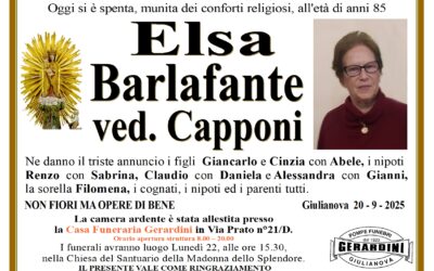 ELSA BARLAFANTE ved. CAPPONI
