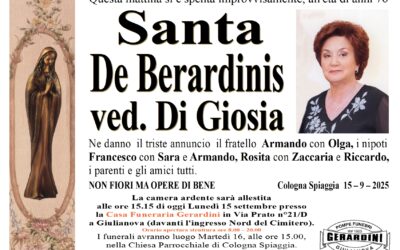 SANTA DE BERARDINIS VED. DI GIOSIA