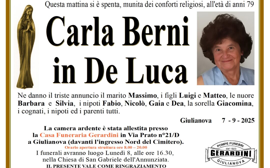 CARLA BERNI IN DE LUCA