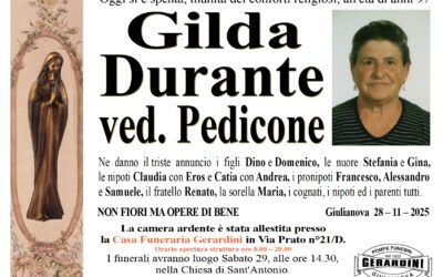 GILDA DURANTE VED. PEDICONE
