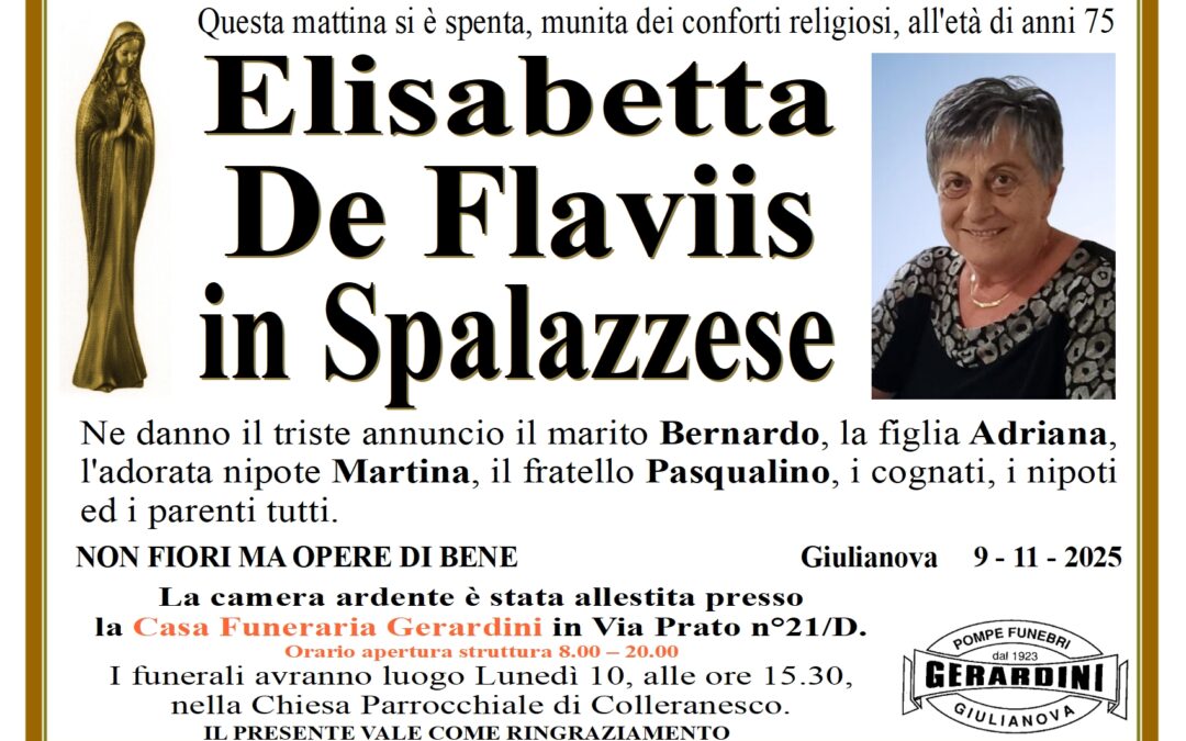 ELISABETTA DE FLAVIIS IN SPALAZZESE