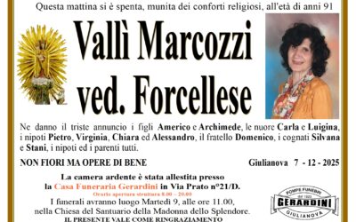 VALLI’ MARCOZZI VED. FORCELLESE