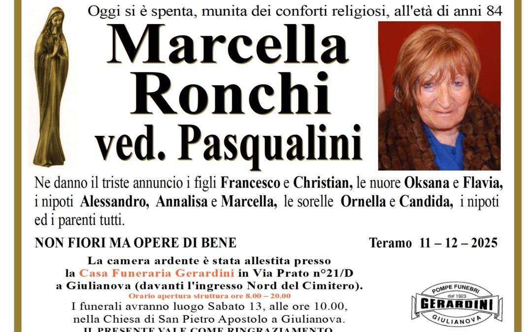 MARCELLA RONCHI VED. PASQUALINI