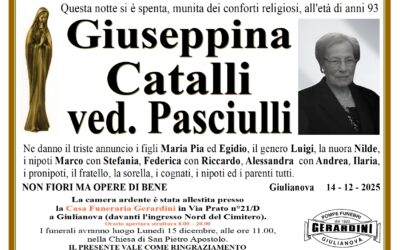 GIUSEPPINA CATALLI VED. PASCIULLI