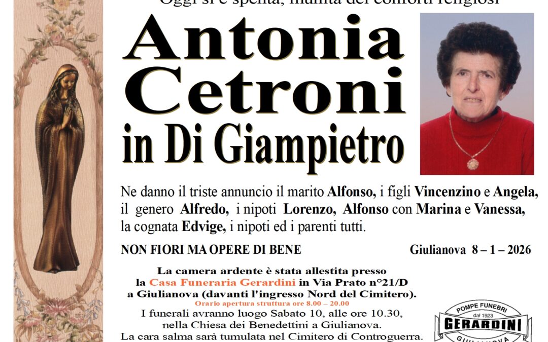 ANTONIA CETRONI IN DI GIAMPIETRO