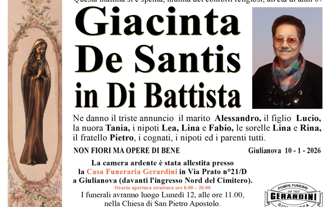 GIACINTA DE SANTIS IN DI BATTISTA