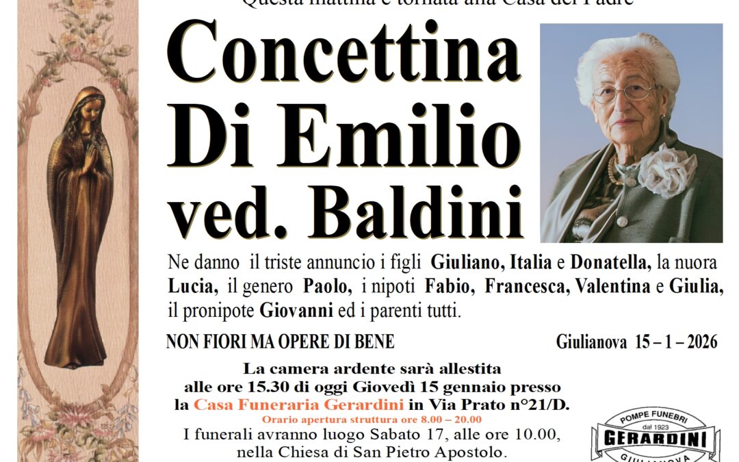 CONCETTINA DI EMILIO VED. BALDINI