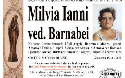 MILVIA IANNI VED. BARNABEI