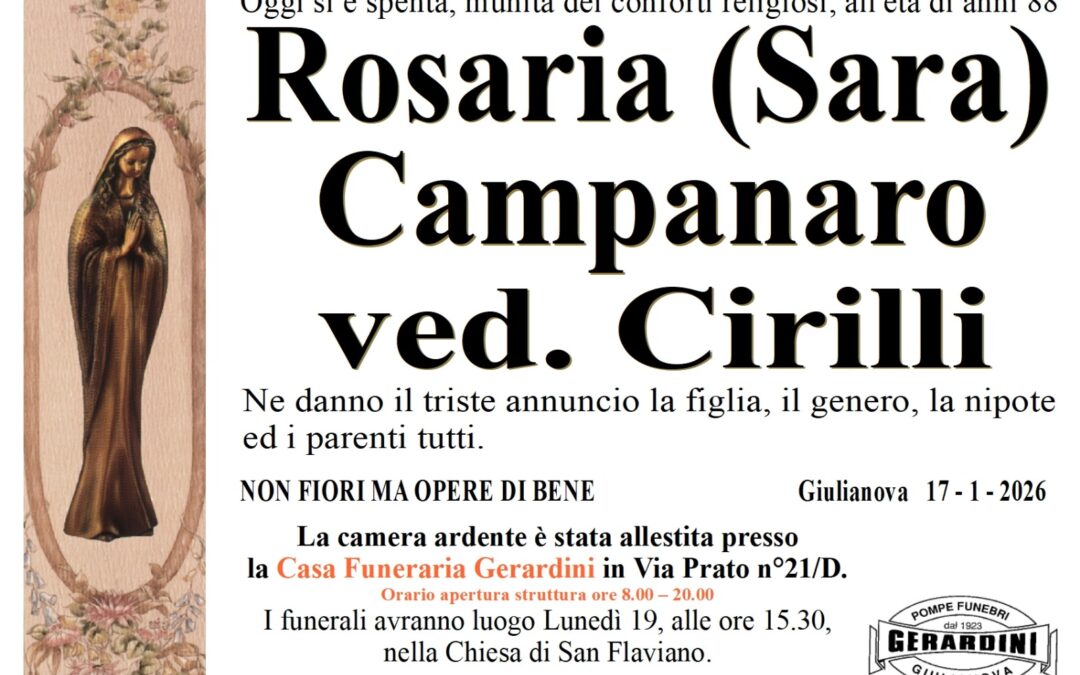 ROSARIA CAMPANARO VED. CIRILLI