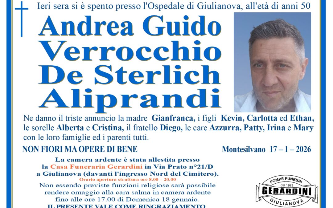 ANDREA GUIDO VERROCCHIO DE STERLICH ALIPRANDI