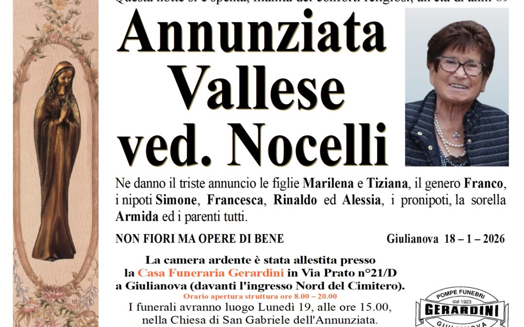 ANNUNZIATA VALLESE VED. NOCELLI