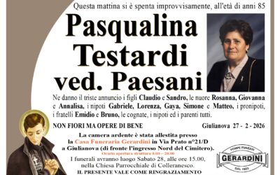 PASQUALINA TESTARDI VED. PAESANI