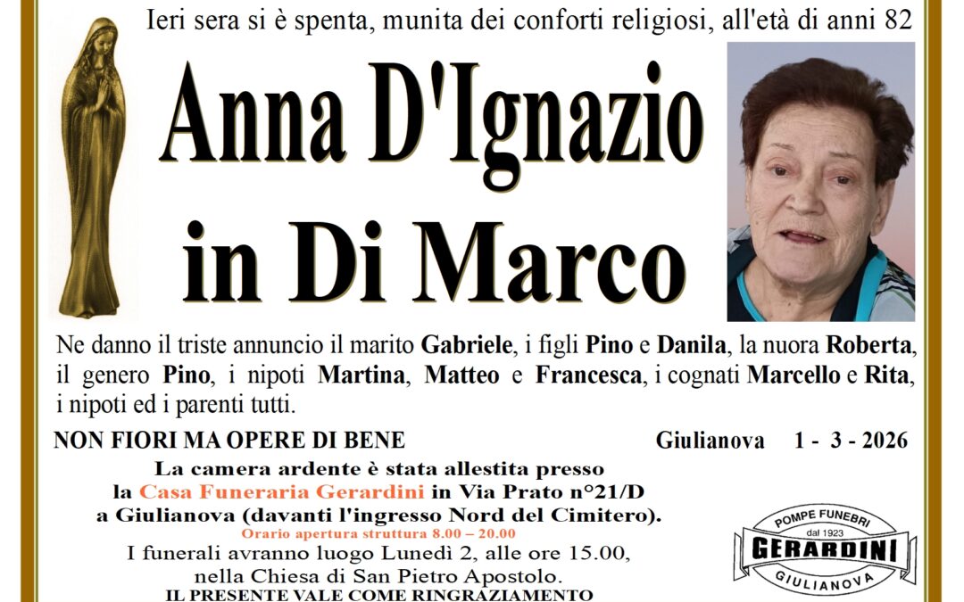 ANNA D’IGNAZIO in DI MARCO