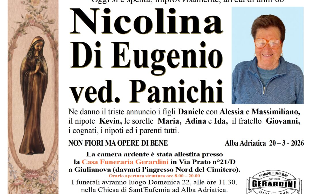 NICOLINA DI EUGENIO VED. PANICHI