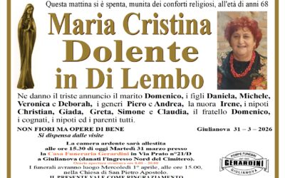 MARIA CRISTINA DOLENTE in DI LEMBO