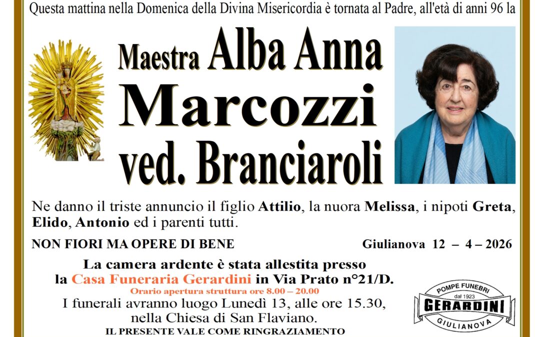 ALBA ANNA MARCOZZI VED. BRANCIAROLI