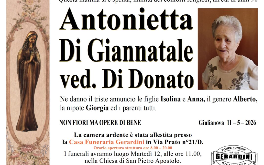 ANTONIETTA DI GIANNATALE ved. DI DONATO