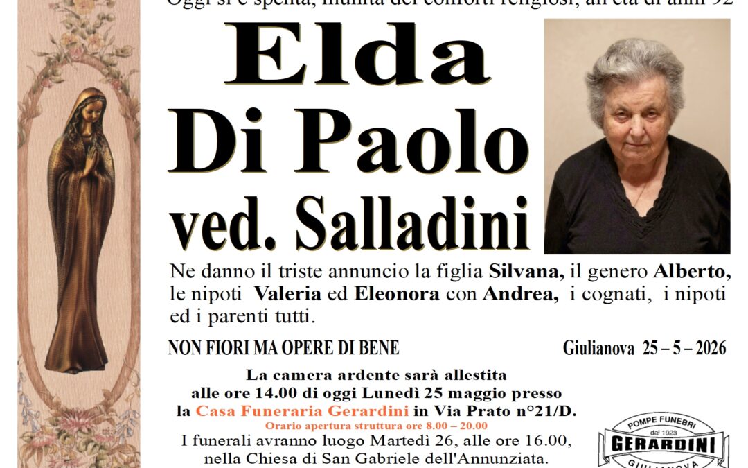 ELDA DI PAOLO VED. SALLADINI