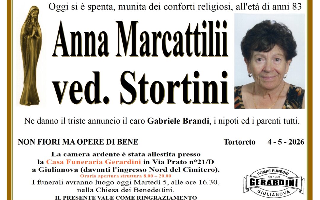 ANNA MARCATTILII ved. STORTINI