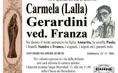 CARMELA (LALLA) GERARDINI VED. FRANZA