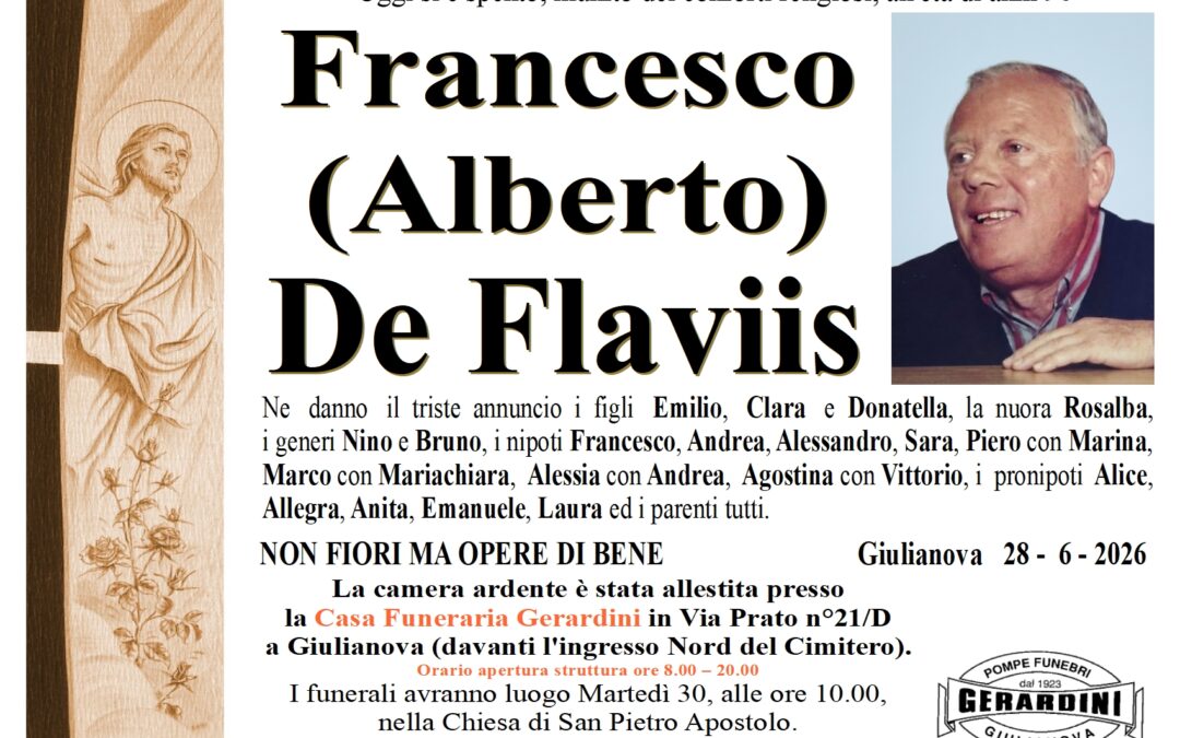 FRANCESCO (ALBERTO) DE FLAVIIS