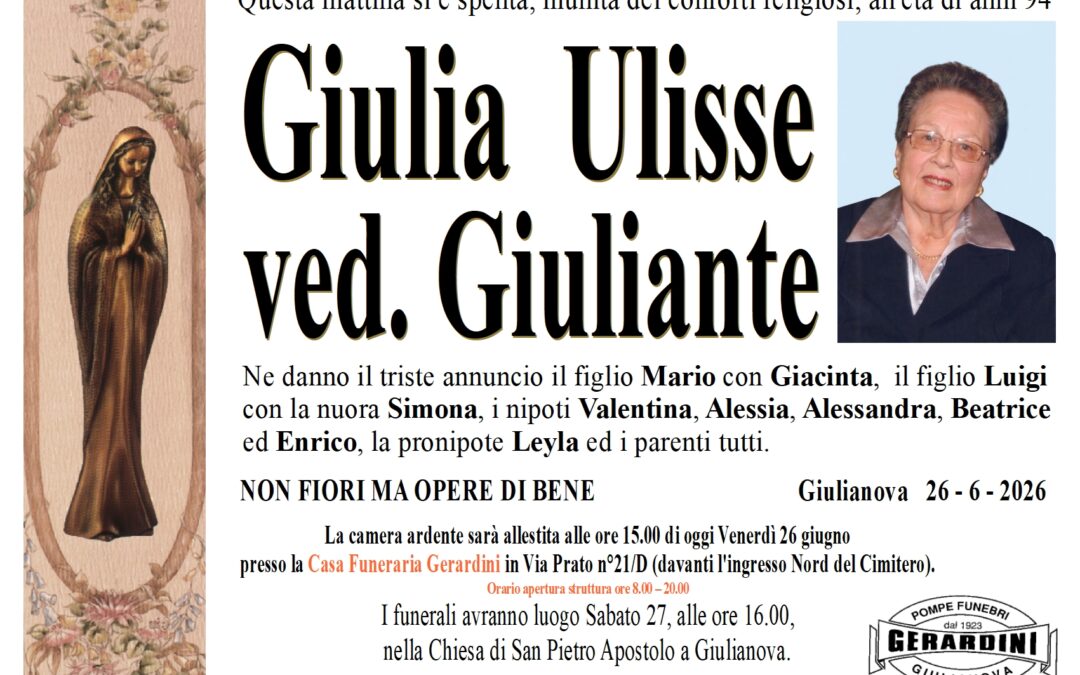 GIULIA ULISSE VED. GIULIANTE