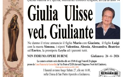 GIULIA ULISSE VED. GIULIANTE