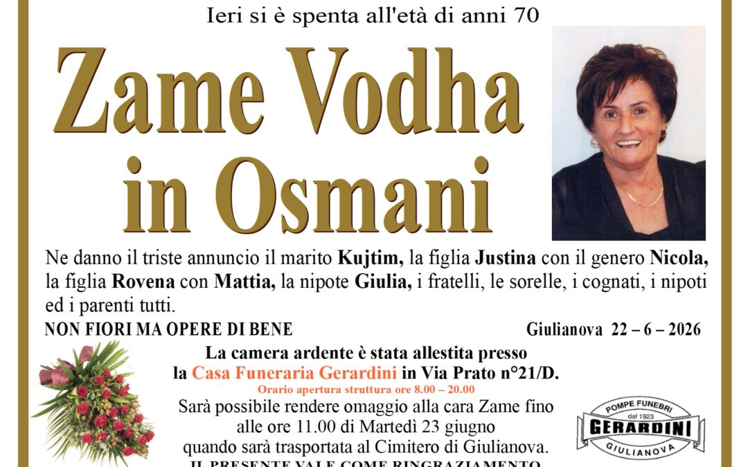 ZAME VODA IN OSMANI