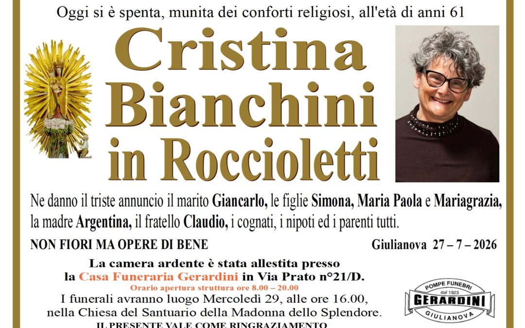 CRISTINA BIANCHINI IN ROCCIOLETTI