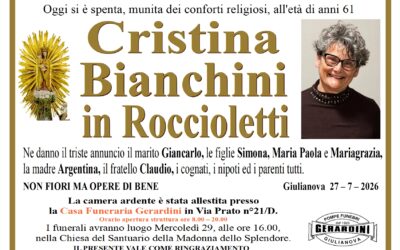 CRISTINA BIANCHINI IN ROCCIOLETTI