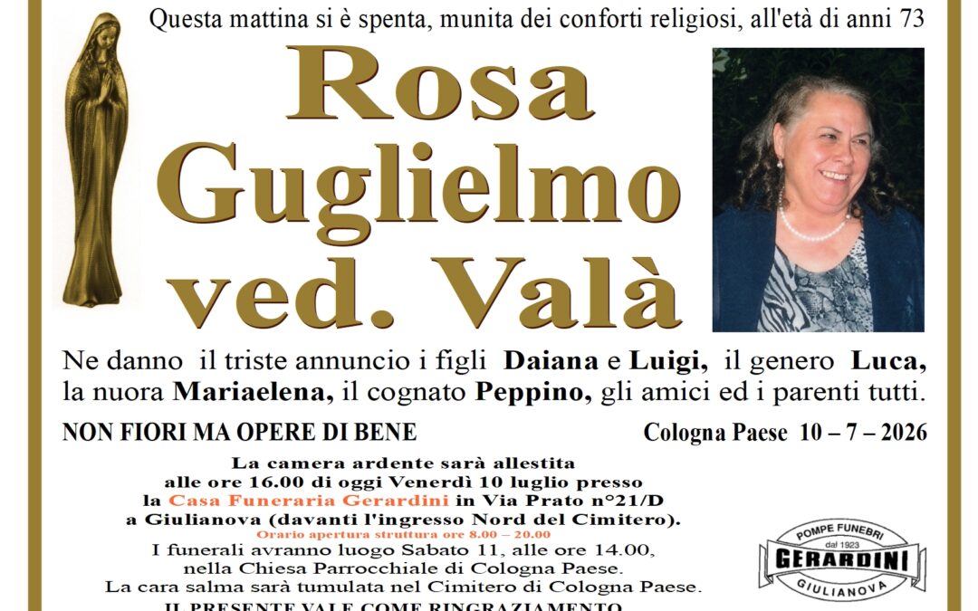ROSA GUGLIELMO VED. VALA’
